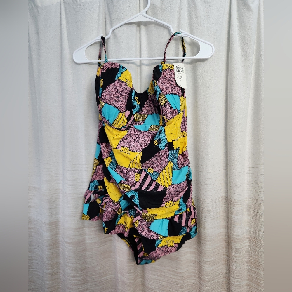 Nightmare Before Christmas Sally Bathing suit one piece skirted XL NWT